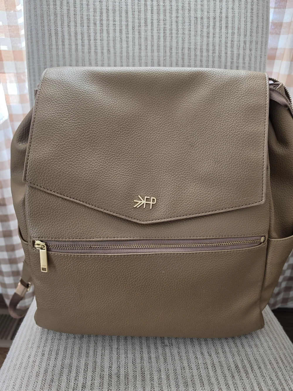 Taupe Leather Backpack - Stylish Everyday Men’s Bag